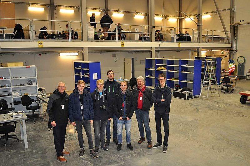 Team im Laborbereich im Esrange Space Center
